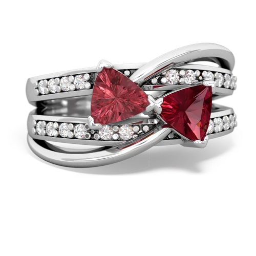 tourmaline-lab ruby couture ring