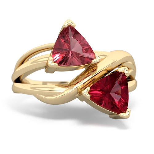 tourmaline-lab ruby filligree ring