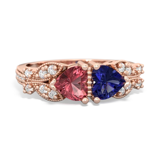 tourmaline-lab sapphire keepsake butterfly ring