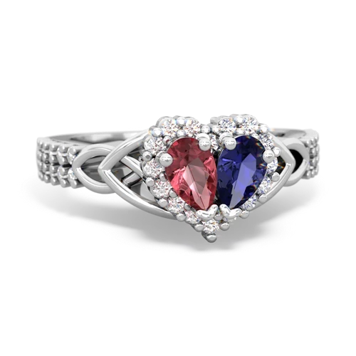 tourmaline-lab sapphire keepsake engagement ring