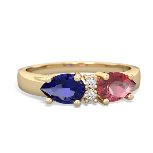 tourmaline-lab sapphire timeless ring