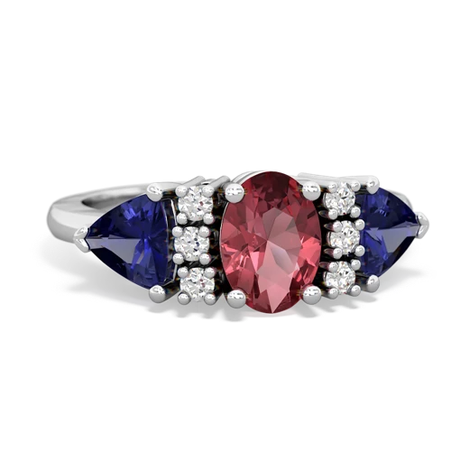 tourmaline-lab sapphire timeless ring