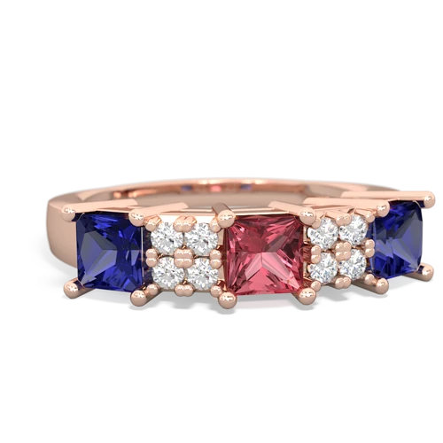 tourmaline-lab sapphire timeless ring