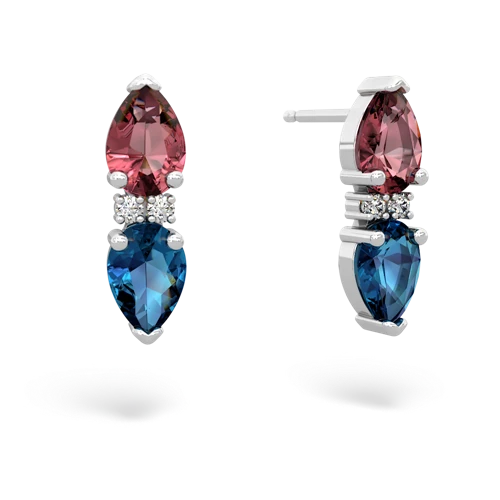 tourmaline-london topaz bowtie earrings