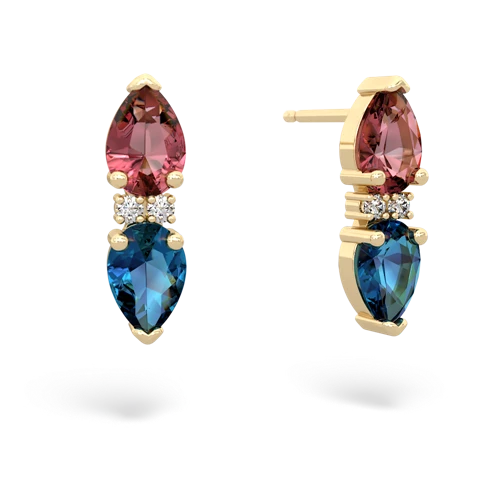 tourmaline-london topaz bowtie earrings