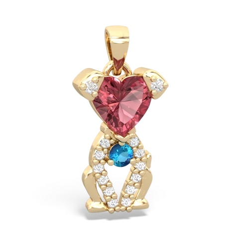 tourmaline-london topaz birthstone puppy pendant