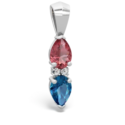 tourmaline-london topaz bowtie pendant