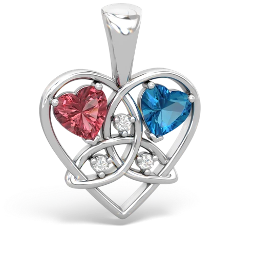 tourmaline-london topaz celtic heart pendant