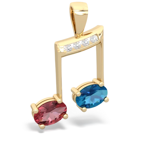 tourmaline-london topaz music notes pendant