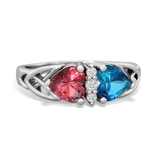 tourmaline-london topaz celtic ring