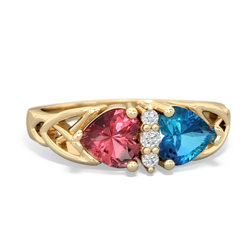 tourmaline-london topaz celtic ring