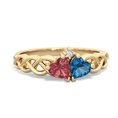 tourmaline-london topaz celtic braid ring