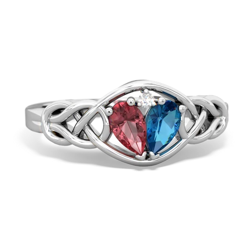 tourmaline-london topaz celtic knot ring