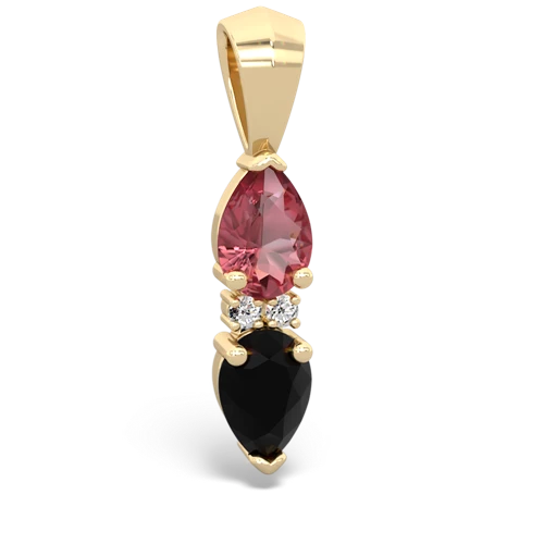 tourmaline-onyx bowtie pendant