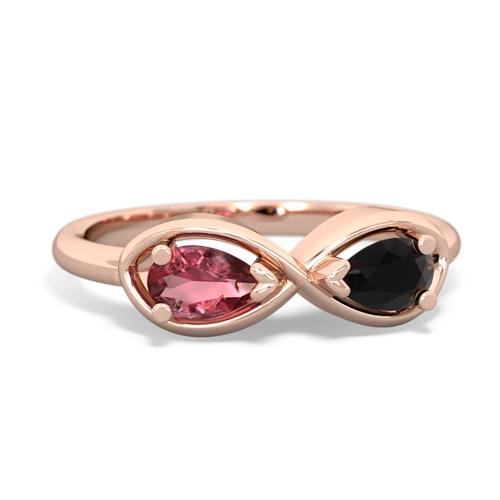 tourmaline-onyx infinity ring