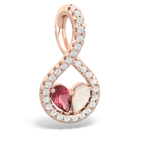 tourmaline-opal pave twist pendant