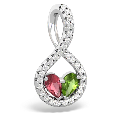 tourmaline-peridot pave twist pendant