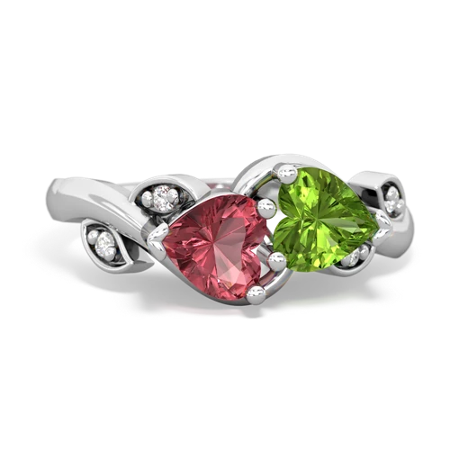 tourmaline-peridot floral keepsake ring