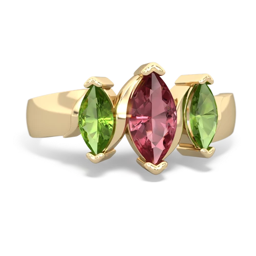 tourmaline-peridot keepsake ring