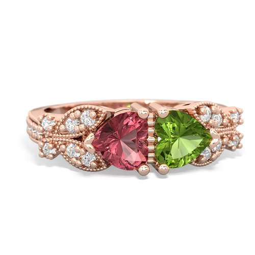 tourmaline-peridot keepsake butterfly ring