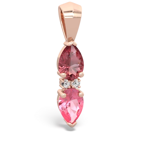 tourmaline-pink sapphire bowtie pendant
