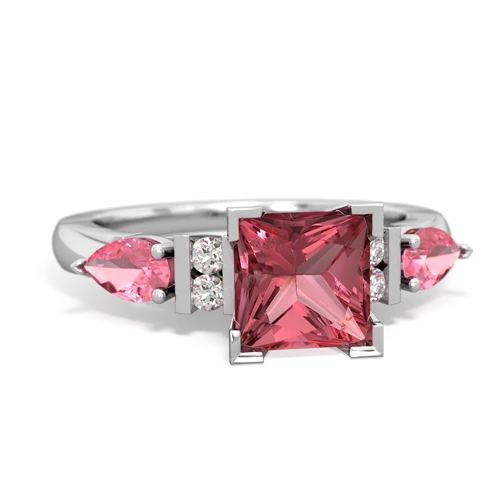 tourmaline-pink sapphire engagement ring