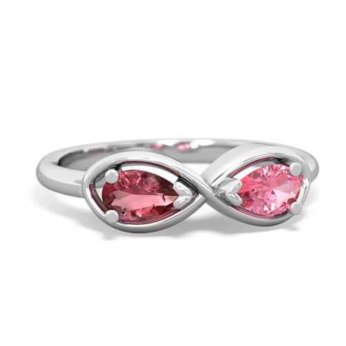 tourmaline-pink sapphire infinity ring