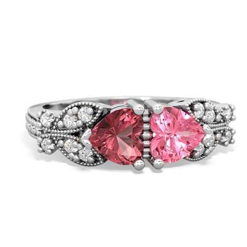 tourmaline-pink sapphire keepsake butterfly ring