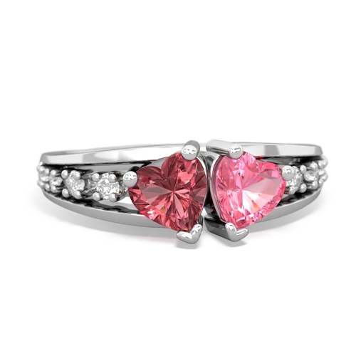 tourmaline-pink sapphire modern ring