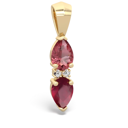 tourmaline-ruby bowtie pendant