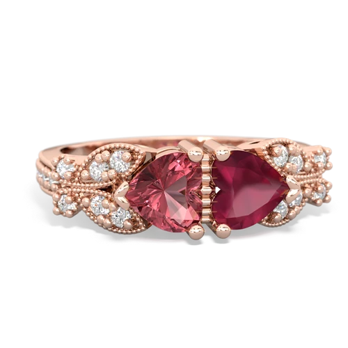 tourmaline-ruby keepsake butterfly ring