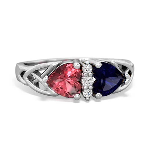 tourmaline-sapphire celtic ring