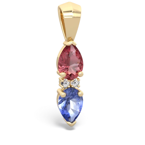 tourmaline-tanzanite bowtie pendant