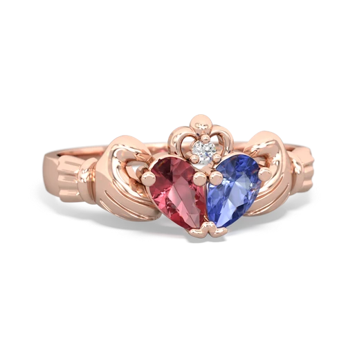 tourmaline-tanzanite claddagh ring