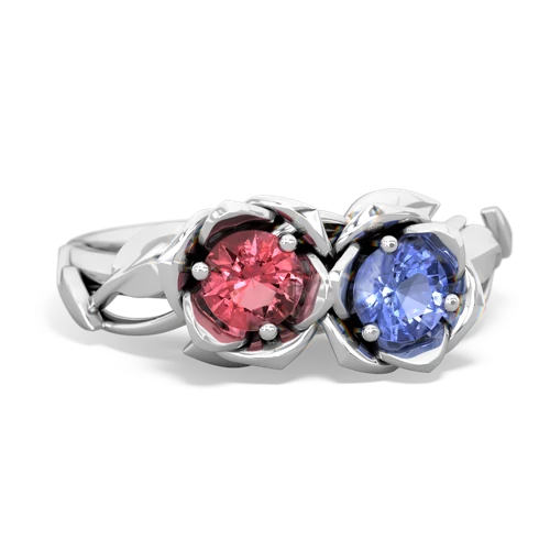 tourmaline-tanzanite roses ring