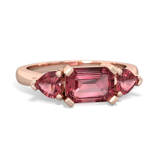 pink sapphire-jade timeless ring