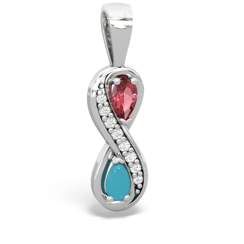 tourmaline-turquoise keepsake infinity pendant