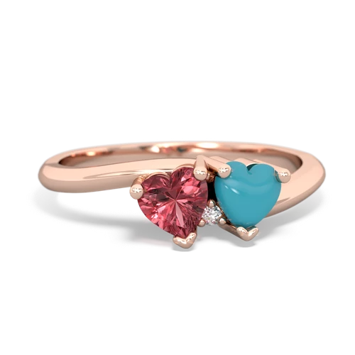 tourmaline-turquoise sweethearts promise ring