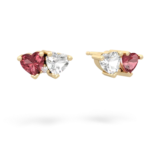 tourmaline-white topaz  earrings