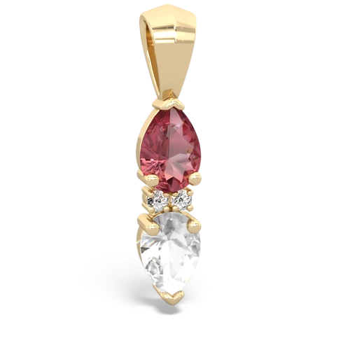 tourmaline-white topaz bowtie pendant