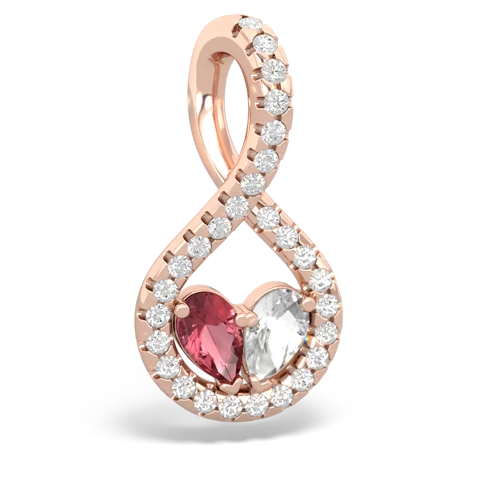 tourmaline-white topaz pave twist pendant