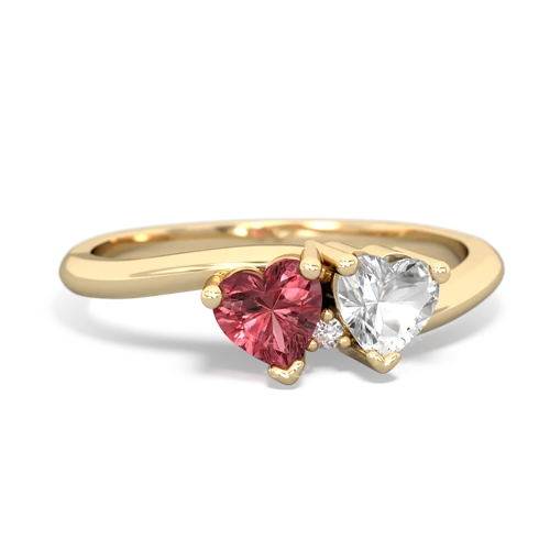 tourmaline-white topaz sweethearts promise ring