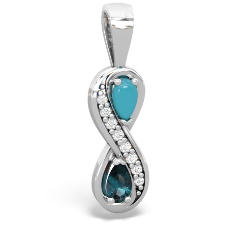 turquoise-alexandrite keepsake infinity pendant