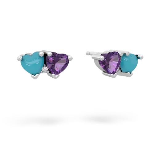 turquoise-amethyst  earrings