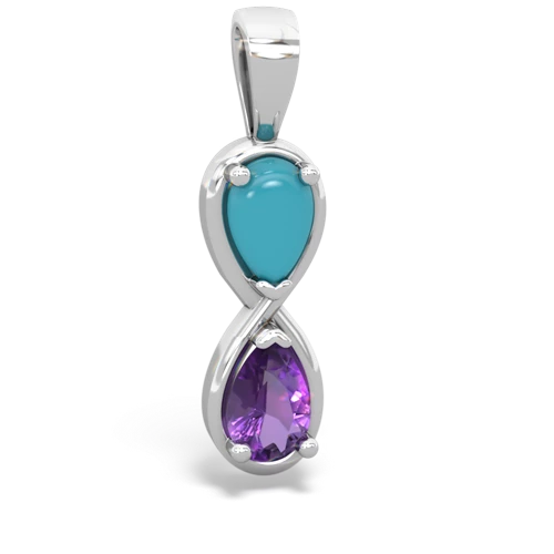 turquoise-amethyst infinity pendant