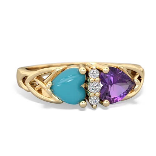 turquoise-amethyst celtic ring