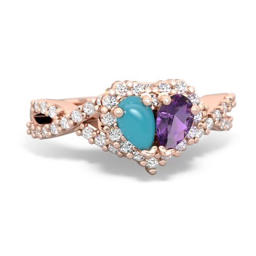 turquoise-amethyst engagement ring