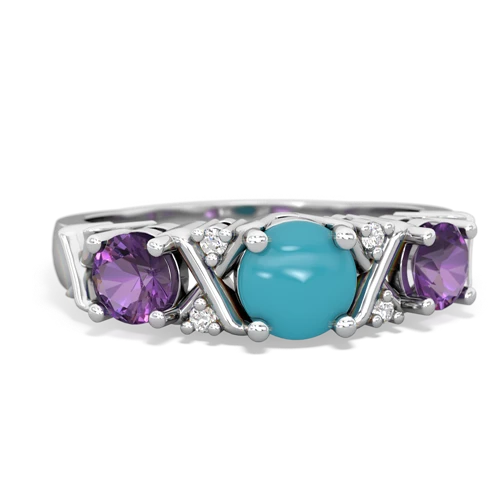 turquoise-amethyst timeless ring