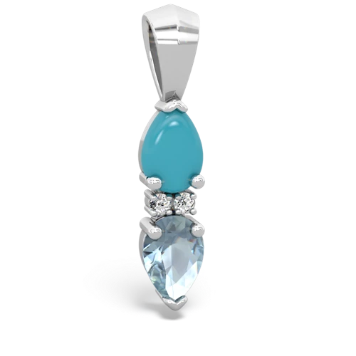 turquoise-aquamarine bowtie pendant
