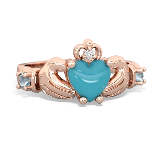 turquoise-aquamarine claddagh ring